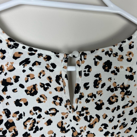 Ebby & I Maxi Dress White Leopard Animal Print Pockets Long Boho Size 10 NWT New - Picture 12 of 15